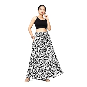 Viscose Rayon Flared Printed Plazzo Palazzo Pants