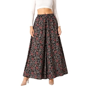 Viscose Rayon Flared Printed Plazzo Palazzo Pants