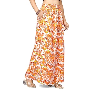 Viscose Rayon Flared Printed Plazzo Palazzo Pants