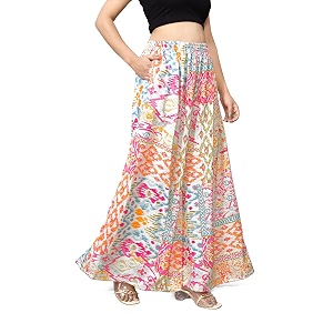 Viscose Rayon Flared Printed Plazzo Palazzo Pants
