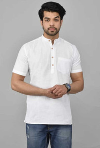 VISHESTA Men Solid Straight Kurta