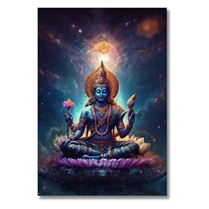 vishu ji  hindu god posters for wall  a3 and a4 sizes  400 gsm paper  gloss lamination  premium packaging large a3 vishnu ji 2