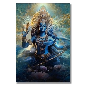vishu ji  hindu god posters for wall  a3 and a4 sizes  400 gsm paper  gloss lamination  premium packaging medium a4 vishnu ji 1