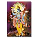 Vishu Ji | Hindu God Posters for Wall | A3 and A4 sizes | 400 GSM Paper | Gloss Lamination | Premium Packaging (Medium A4, Vishnu Ji 4)