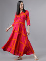 Vishudh Women Maxi Multicolor MidiCalf Length Dress