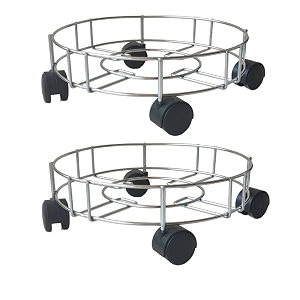vishva 2 pic stainless steel heavy gas cylinder trolley with wheel lpg cylinder stand gas cylinder trolley lpg gas cylinder trolley with 4 wheels 2 piece