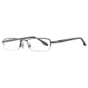 Unisex Rectangle Half Rim Power Reading Glasses (+1.50, Gun, 9060)