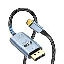 USB C to DisplayPort 1.4 Cable 6.6Ft[HDR, 8K@60Hz, 4K@144Hz, 2K@240Hz],Type C to DP1.4 Cable,Compatible with Thunderbolt 3/4,for lPhone 15/15 Pro Max, MacBook Pro/Air, Mac mini,lPad