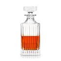 Viski Reserve Milo Whiskey Decanter with Stopper, Stylish Crystal Liquor Decanter for Bourbon, Scotch, Spirits, Wedding Gifts, Man Cave Essentials, Elegant Home Bar Accessories, 28 oz (828 ml)