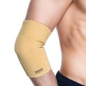 Vissco Elbow Support, Pain Relief Belt for Elbow Joint Pain, Sport Injuries, Tennis Elbow, Joint Sprain for Men & Women for Gym, Sleeves for Cricket, Volleyball - Medium (Beige)