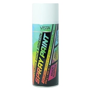 vista auto care spray paint 400 ml 290 g quick drying with gloss finish for metal wood walls  diy acrylic spray paint ivory