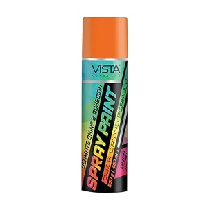 vista auto care spray paint 400 ml 290 g quick drying with gloss finish for metal wood walls  diy acrylic spray paint deep yellow