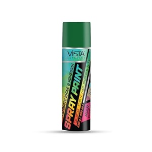 vista auto care spray paint 400 ml 290 g quick drying with gloss finish for metal wood walls  diy acrylic spray paint fresh green
