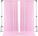 Vistook Pink Decoration Backdrop Curtain Background Wedding Parties 4x8Ft (Set of 2) Reflector