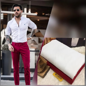vistrol fab polycotton solid shirt  trouser fabric