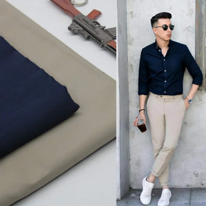 vistrol fab polycotton solid shirt  trouser fabric