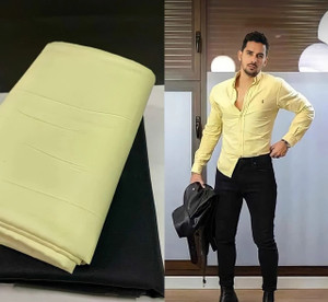 vistrol fab polycotton solid shirt  trouser fabric