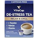 VitaCup DeStress Tea Pods, for Relaxation &amp; Calming with L-Theanine, 16ct