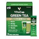 VitaCup Green Tea Instant Packets with Matcha, 24ct