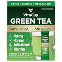 VitaCup Green Tea Instant Packets with Matcha, 10ct
