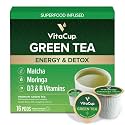 VitaCup Green Tea Pods with Matcha Moringa, 16ct