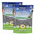Vitakraft Fresh World Small Animal Bedding - Ultra Strength - Pet Bedding for Litter Boxes and Cages (16 L),Gray, 975 cu in (Pack of 2)