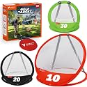 Vitality Sports Golf Chipping Net, 3PCS Pop-Up Golf Practice Net for Backyard, Indoor Outdoor Chipping Game with 3 Targets, 1 Hitting Mat, 20 Balls, Tee Box