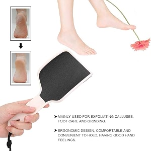 vitalogy - callus remover for feet  foot scrubber for dead skin remover  curved foot file removes hard skin leaves feet smooth  pedicure tools - foot filer rasp pink