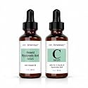 Vitamin C Serum 20% Pure L-Ascorbic Acid, Ferulic Acid, Vitamin E and HA and Hyaluronic Acid Serum with Vitamin B5 for Face and Eyes Natural Anti Aging Anti Wrinkle Set by Dr. Brenner