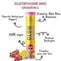 Vitamin C with Skin Care and Hairfall Control Bundle By Chicnutrix - Japanese Glutathione, Natural Vitamin C, Zinc for spotless and clear skin, No Added Sugar, 20 effervescent tablets each, Multi Flavor