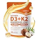 Vitamin D3 10,000 IU + K2 MK-7 200mcg, 180 Softgels