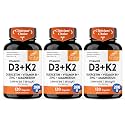 Vitamin D3 K2 2000 IU 120mcg Magnesium Zinc B6 Quercetin Capsules 360 Count