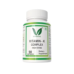 vitaruhe vitamin k complex high dose k1  k2 menaquinone high strength amp vegan mk4 mk7 90 capsules for 3 months best bioavailability supplement without additives 2