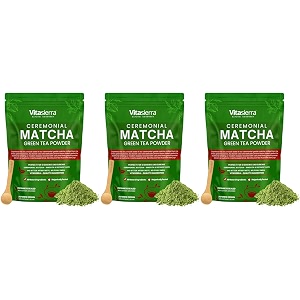 vitasierra matcha tea powder organic amp pure ceremonial grade matcha green tea powder sourced from japan 100 gram x 3