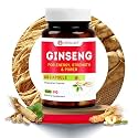 Ginseng Capsules 500mg | Herbal Supplement for Daily Vitality, Active Lifestyle & Wellness Support | 60 Vegetarian Capsules
