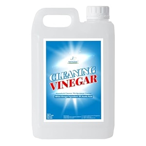 vitszee antibacterial white distilled cleaning vinegar 5l for surface cleaner glass stainless steel vegetables fruits washer removes stains grease natural cleaning for kitchen bathroom amp floors