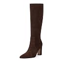 VIUGJNEX Knee High Boots Pointed Toe Chunky Heel Tall Boots for Women