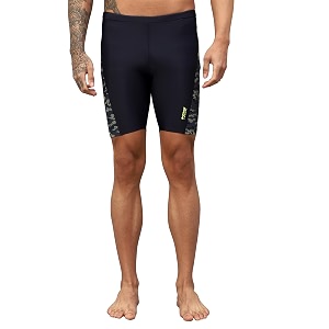 viva swimming omsj-336 printed jammers for men stretchable body fit compression lycra swim shorts breathable adjustable quick-dry swimming trunks active swimwear for boys navy xl
