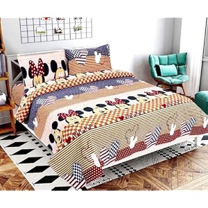 vivan  era of warmth amp comfort beautiful floral printed microfiber wrinklefree super soft double bedsheet with 2 pillow cover  breathable and skin friendly 220x228 cm sky blue
