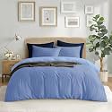 ViVAN : Era of Warmth &amp; Comfort Beautiful Floral Printed Microfiber Wrinklefree Super Soft Double Bedsheet with 2 Pillow Cover | Breathable and Skin Friendly 220x228 CM, (Sky Blue)