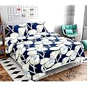 ViVAN : Era of Warmth &amp; Comfort Beautiful Floral Printed Microfiber Wrinklefree Super Soft Double Bedsheet with 2 Pillow Cover | Breathable and Skin Friendly 220x228 CM, (Sky Blue)