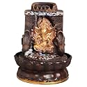 Lord Ganesha Tabletop Water Fountain with LED Lights | Polyresin Indoor &amp; Outdoor Decorative Showpiece | Home &amp; Office Decor | Feng Shui &amp; Vastu Gift