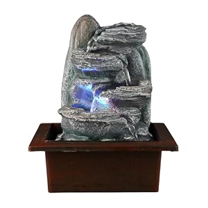 tabletop water fountain polyresin indoor outdoor water fountain with led lights for home decor decoration showpiece gifts
