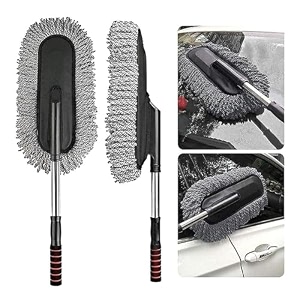 car duster extendable long handle microfiber exterior scratch free car cleaning tool car duster brush for truckpickupsuvmotorcycle vehicles cleaningmulticolor