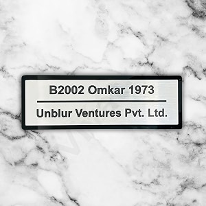 customized self adhesive acrylic name plate  black acrylic and silver engraving sheet  personalized  custom name plate for home office amp outdoor entrance 12 x 4 inch silver