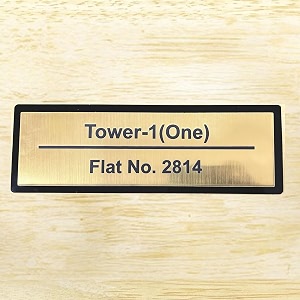 customized self adhesive acrylic name plate signage  black acrylic and gold engraving sheet  personalized  custom name plate for home office amp outdoor entrance 12 x 4 inch gold