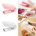 (Pack of 2) Portable Heat Sealer Mini Sealing Machine for Food Storage Vacuum Bag, Chip, Plastic, Snack Bags, Package Home Closer Storage Tool (C, 1)