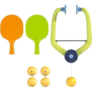 table tennis racket set with balls green for kids and adults table tennis set includes 2 rackets and 3 balls style 2