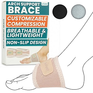 vive arch support brace -best plantar fasciitis strap for foot painhigh archesampflat feet-compression wrap-insert for under socksampshoes-releives achesamppains- guarantee