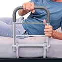 Vive Bed Rail - Compact Assist Railing for Elderly Seniors, Handicap, Kids - Standing Bar Handle with Fall Prevention Guard - Adjustable Bedrail Cane fits King, Queen, Full, Twin - Stability Grab Bar